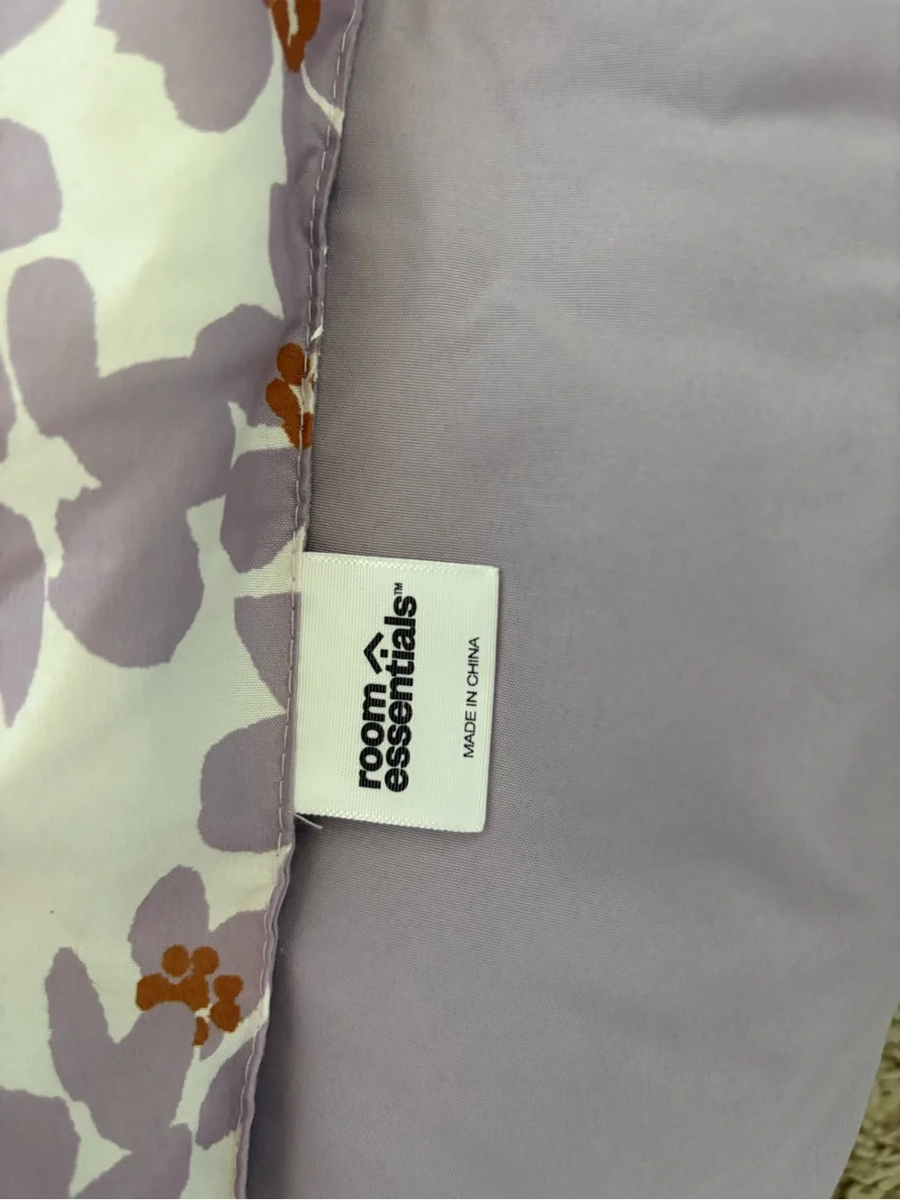 Room Essentials Lavender Floral Midi Skirt with Rust Accents